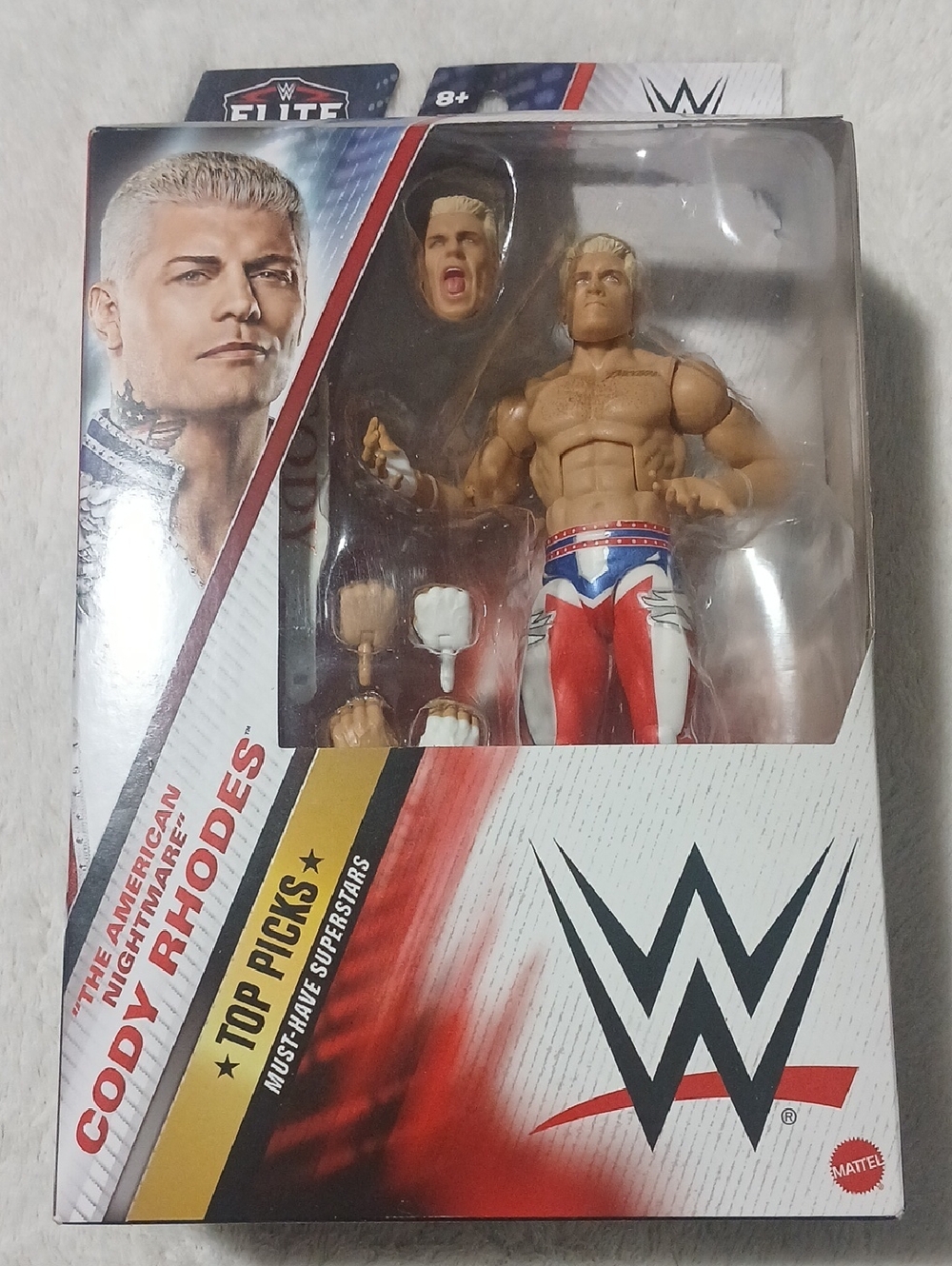 WWE Cody Rhodes ELITE COLLECTION Action Figure in Red, White & Blue Gear